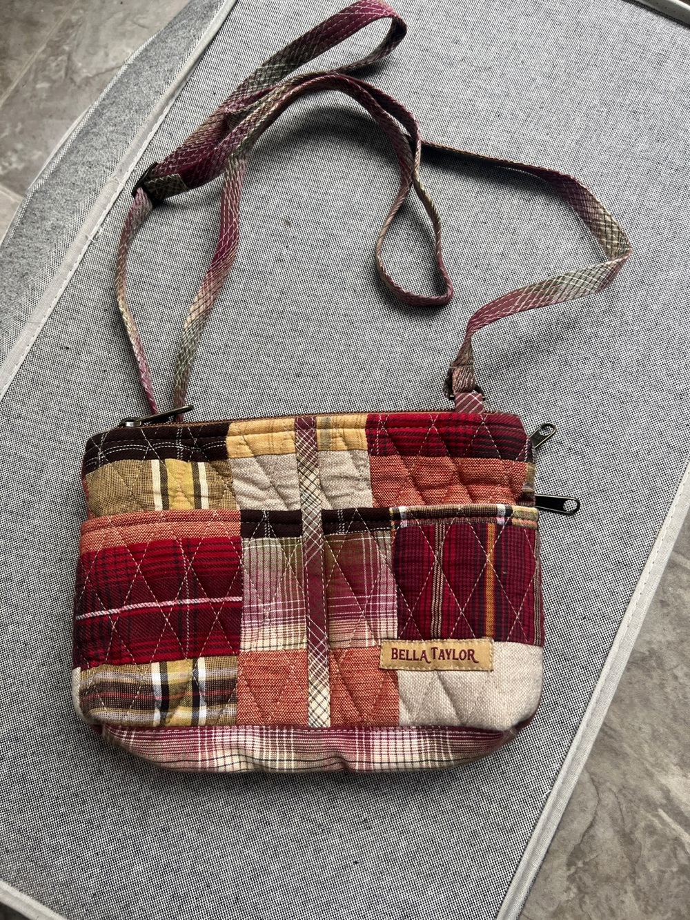 Quilted Patchwork Crossbody Bag Purse in Multi-Color